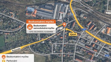 Prodej samoobslužné myčky aut Karlovy Vary, Stará Role